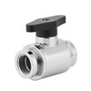 G1/4" Internal Thread Silver Water Ball Valve for Computer Water