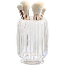 Crystal Leges Makeup Brush Holder Organizer Vintage Cup Pen Striped Vase / 크리스탈 레제스 메이크업브러시 홀더 정리함 빈티지 컵 펜 스트라이프 꽃병