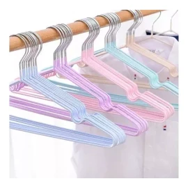 RIVERSOFY  Ganchos Para Ropa Metalicos 100 Pzs  Antiderrapantes Color