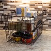 Home-Complete 2 pcs 16"x12" Large Stackable Wire Baskets, Organizer Stacking