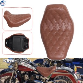 Unbranded Brown Lattice Driver Solo Seat For Harley Heritage Softail FLSTC Deluxe 2006-17