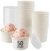 Smygoods Ice Cream Cups with Lids, 12 Ounce, 50 Count,