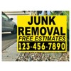18x24" Custom Yard Signs Junk Removal Template Add Your Number,
