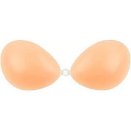 2025 Adhesive Bra Strapless Sticky Invisible Push up Reusable Silicone for Women Backless (B) Nude