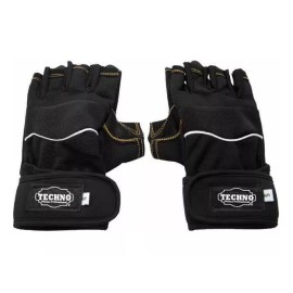 Techno Guantes Para Pesas + Vendas Para Rodillas Pack Gym Ejercicio