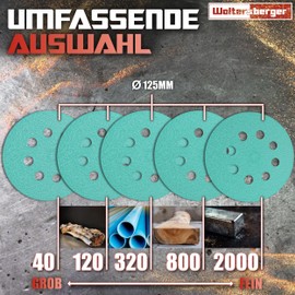 Woltersberger Sanding Discs, Diameter 125 mm, green