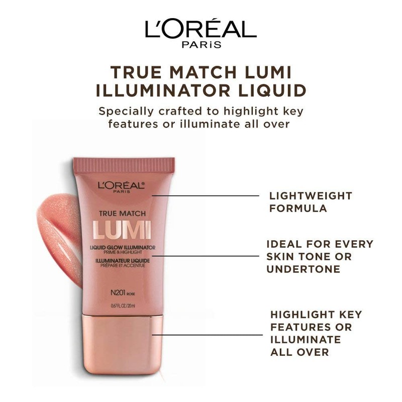 L'Oréal Paris True Match Liquid Glow Illuminator, Golden, 0.67 fl.