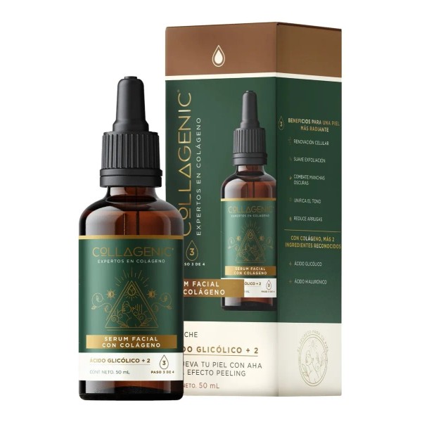 Serum Peeling Facial Collagenic Acido Glicólico Colágeno Hidrolizado Para Todo