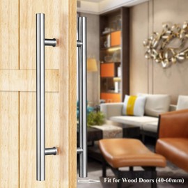 HONGYUN 48" Pull Door Handles Brushed Nickel,1200mm Solid 304 Stainless Steel Pull Push Door Handle Fit forGlass Door Wooden Door,Modern Commercial Door Handle Apply for Sliding BarnShower Door