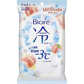 Biore Cooling Sheets, Peach Soap Scent, 20 Sheets