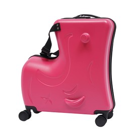 DNYSYSJ Kids Ride-on Suitcase, 20" Travel Trolley Luggage with Wheels Carry On Luggage with Password Lock, Unisex Children's Ride on Luggage, Waterproof Unisex Boys Girls