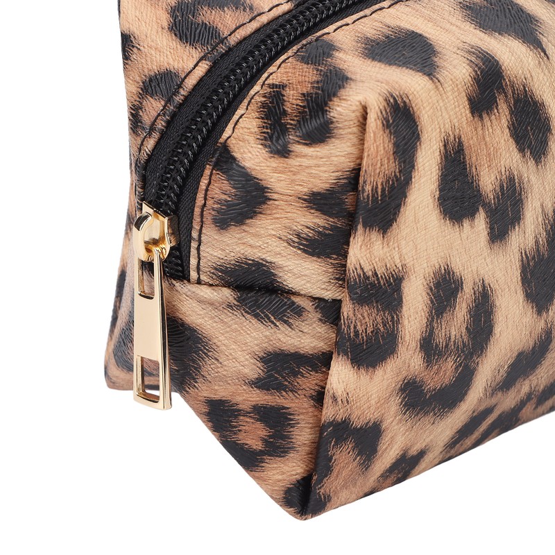 3pcs Makeup Cosmetic Storage Bag PU Leather Waterproof Zipper Closure