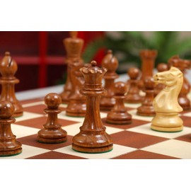 The Grandmaster Series Chess Set - Pieces Only - 4.0" King (Golden Rosewood & Boxwood)