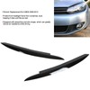 Pair Car Headlight Eyebrows Left Right Glossy Black Modification Replacement