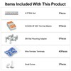 5Pcs DIN Terminal Blocks, 4 Conductor Compact Wire Conductor Splicing