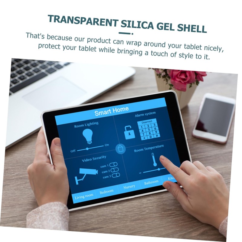 KONTONTY Transparent TPU Tablet Protective Case for Soft Flexible Cover