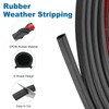 PATIKIL 40 ft D Shape Rubber Seal Strip, 3/8" Self-Adhesive