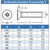 Eisenwaren2000 | M2.5 x 20 mm Countersunk Screws with Phillips