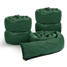 5 Pcs Water Barrier 5 ft x 6.5 Inch Flood Barriers for Home Reusable Absorbent Flooding Prevention Barriers Sandless Sandbags for Home Door Garage Basement