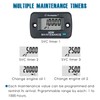 Runleader Digital Vibration Hour Counter with Multiple Maintenance Reminders for