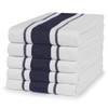 100% Cotton Tea Towel - Midnight Blue Stripe Pattern, Pack