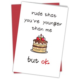 starfa lab Funny Birthday Card For Friend Husband Boyfriend Men Women Sister Brother Rude Humorous Birthday Offering For Him With Design - Blank Inside Premium Cardstock With Envelope (1)