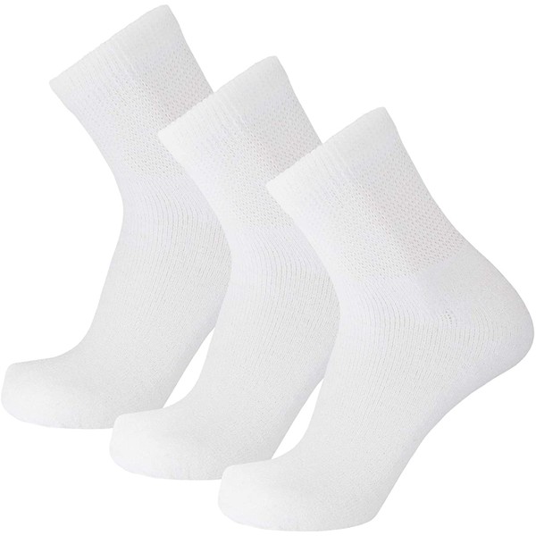 Cotton Diabetic Quarter Length Athletic Sport Ankle Socks, Small, Regular and King Size Socks