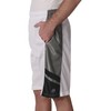 Southpole Men's Basic Basketball Mesh Shorts, White, 5X