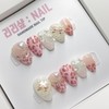 Mine Fighter Pink Leopard Hip Gyaru Handmade Nail - Stiletto