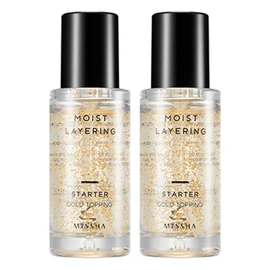 Partner_Reference Missha Moist Layering Starter Makeup Base 30ml Gold Topping 2pcs / 미샤 모이스트 레이어링 스타터 메이크업베이스 30ml 골드 토핑 2개