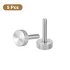 sourcing map M6x30mm Knurled Thumb Screws, 5pcs 304 Stainless Steel