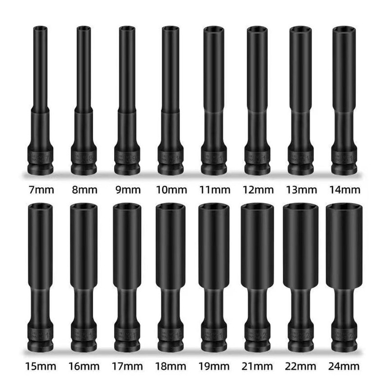 AIMALL 13mm Lengthened Thin-Walled Socket for Electric Wrench – 1/2"