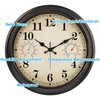 Alarllok 16 Inch Large Outdoor Clock with Thermometer and Hygrometer
