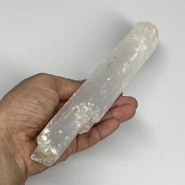 283.5g, 9.25" x 1" x 1.2", Natural Rough Solid Selenite Crystal Blade Sticks, Wands, Selenite Logs Gemstones, Crystal, Home Decor, B12275