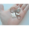 Safe Travels Charm Keychain with Pinky Promise Charm & Swivel