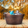 BREKX Indestructible Metal Dog Toy Bin - Copper Galvanized Storage