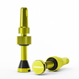 PMP Tubeless Universal MTB Valves with Integrated Core Removal Tool | Foam Compatible Taper Base | Expanded Ferrule for Tool-free Use | Standard Presta | 50mm