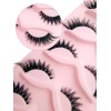 Pestañas Postizas 5 Pares Efecto Fox Eye Banda Invisible Negro