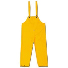 MCR Safety 200BPX2 Classic PVC/Polyester Bib Pants with Snap Fly Front, Yellow, 2X-Large