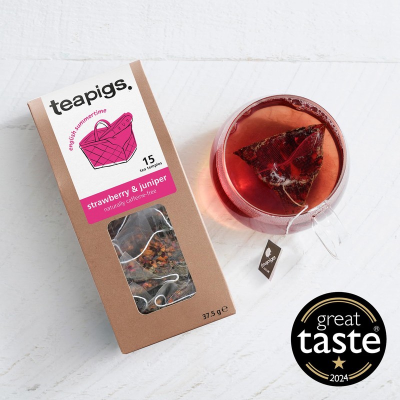 teapigs Strawberry & Juniper Tea Bags - Herbal Tea Fruit