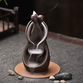 jessie Romantic Hugging Lover Backflow Incense Burner Aromatherapy Ornament Home Decoration Waterfall Incense Holder