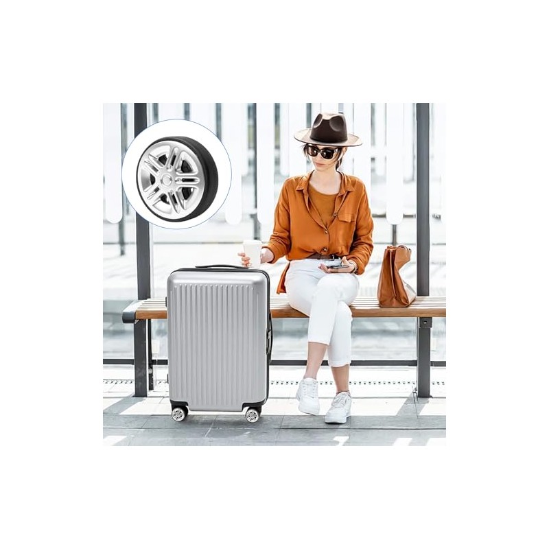 Pack of 8 Suitcase Wheels Replacement Wheels, 50 x 12