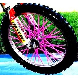 Bykas Made in USA Pink-Spoke, Covers, Skins, Wraps, Coats-Dirt Bike 72 Spokes