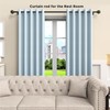 Short Curtain 30 inch,Thick Tube, Never Bend, Adjustable Length, Diameter