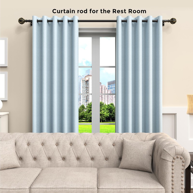 Short Curtain 30 inch,Thick Tube, Never Bend, Adjustable Length, Diameter