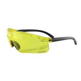 TITUS G34 Z87+ Glasses Shooting Motorcycle Eye Protection ANSI Tactical Safety with Integrated Close Fit Side Shield (Yellow)