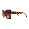 Square Mod Designer Chic Plastic Fashion Butterfly Sunglasses Tortoise Brown