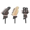 3pcs Wall Hooks Decorative 25kg Load Guitar Shape Environmental Resin