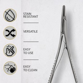 SURGICAL ONLINE Mathieu Ligature Elastic Placing Plier 5.5" Needle Holder Driver, Ligature Separator Placer, Elastomeric Orthodontic Instruments