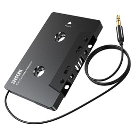 zeesean Car Cassette Adapter, 3.5mm Universal Cassette Aux Adapter, Cassette Tape Aux Cord for Car, Phone, MP3